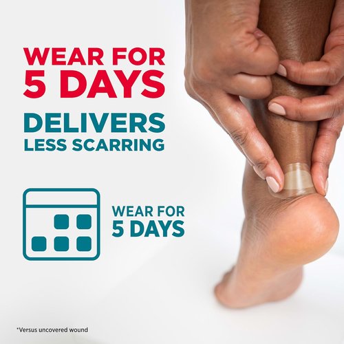 BAND-AID Pro Heal Hydrocolloid Blister Bandages - 100% Waterproof, Extra Cushion, 6 Count