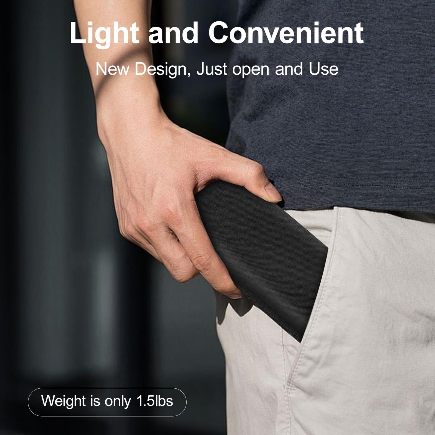 DZ Duozhan Portable Camping Stool - Foldable Backpack Stool 13" with 260lb Capacity, Lightweight Collapsible Stool with Carry Bag & Adjustable Strap for Hiking, Fishing, Beach Outdoor (Black)