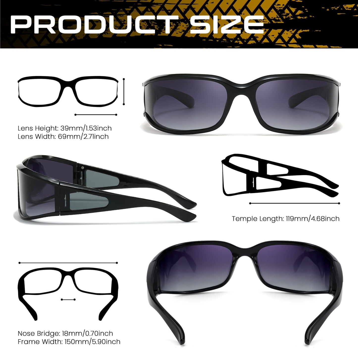 SODQW Polarized Wrap Around Sunglasses for Women UV400 Sports Shades