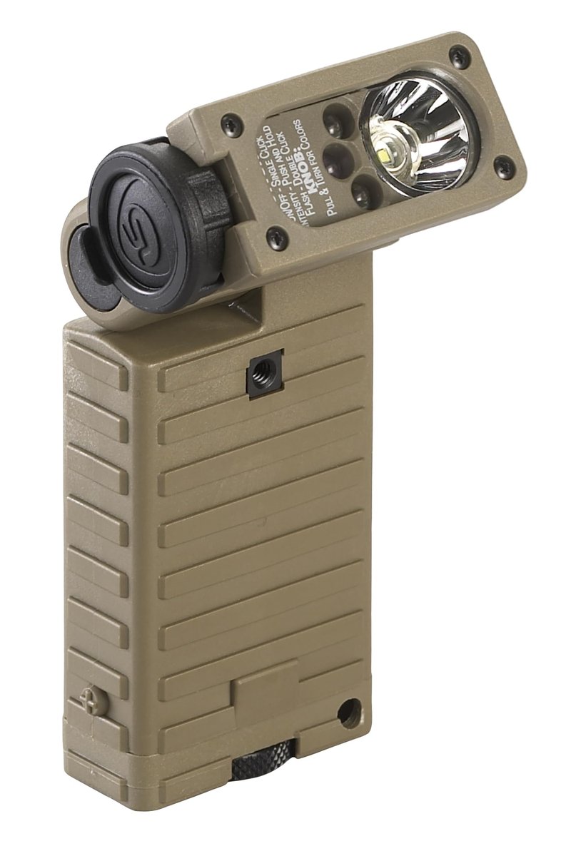 Streamlight 14008 Sidewinder 55-Lumens LED Aviation Waterproof Flashlight with (2) AA Alkaline Batteries in Box, Coyote