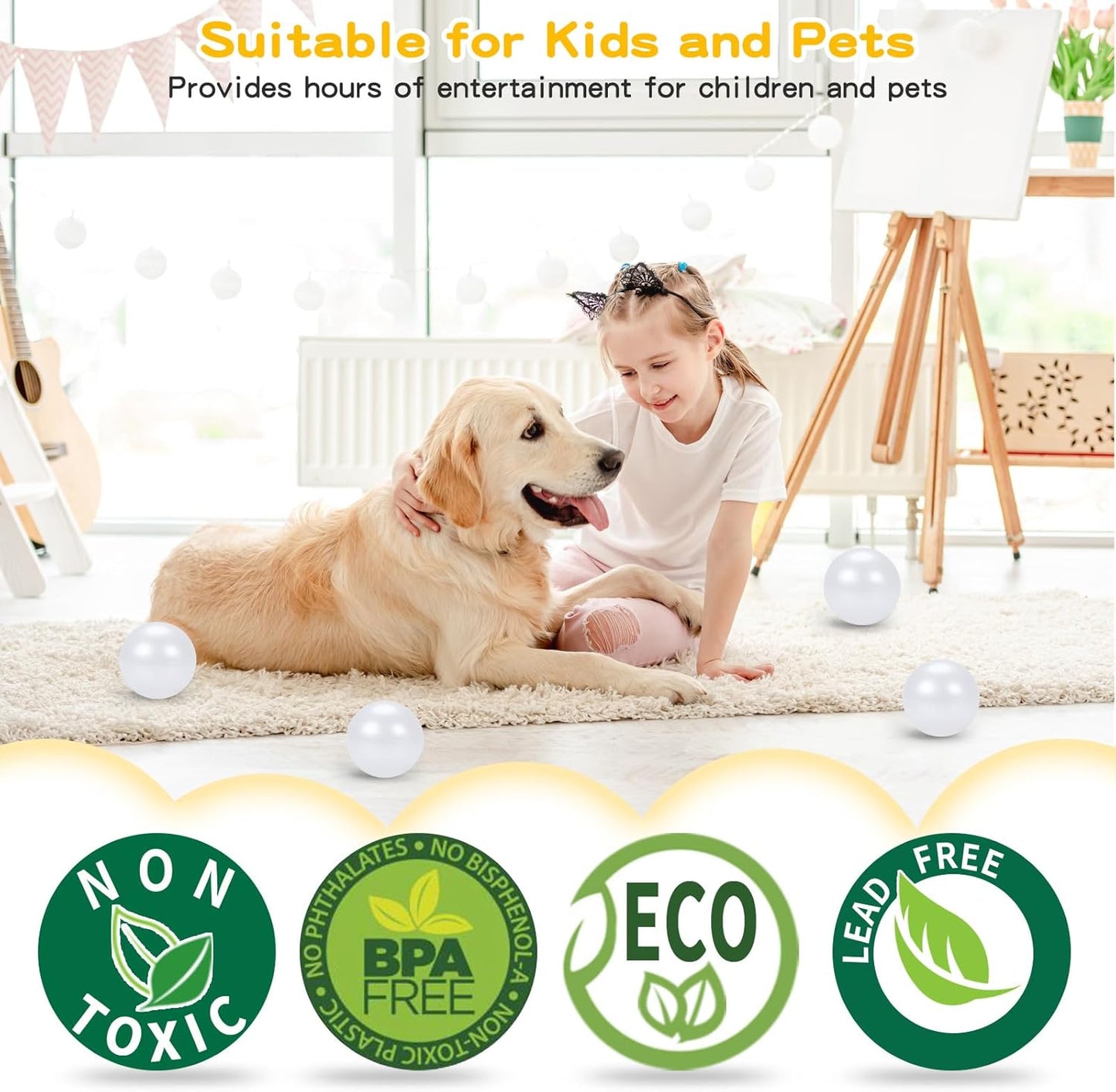 TRENDPLAY Plastic Balls - Safe Hollow Balls for Ball Pits | Ideal for Baby Pools & Party Decor