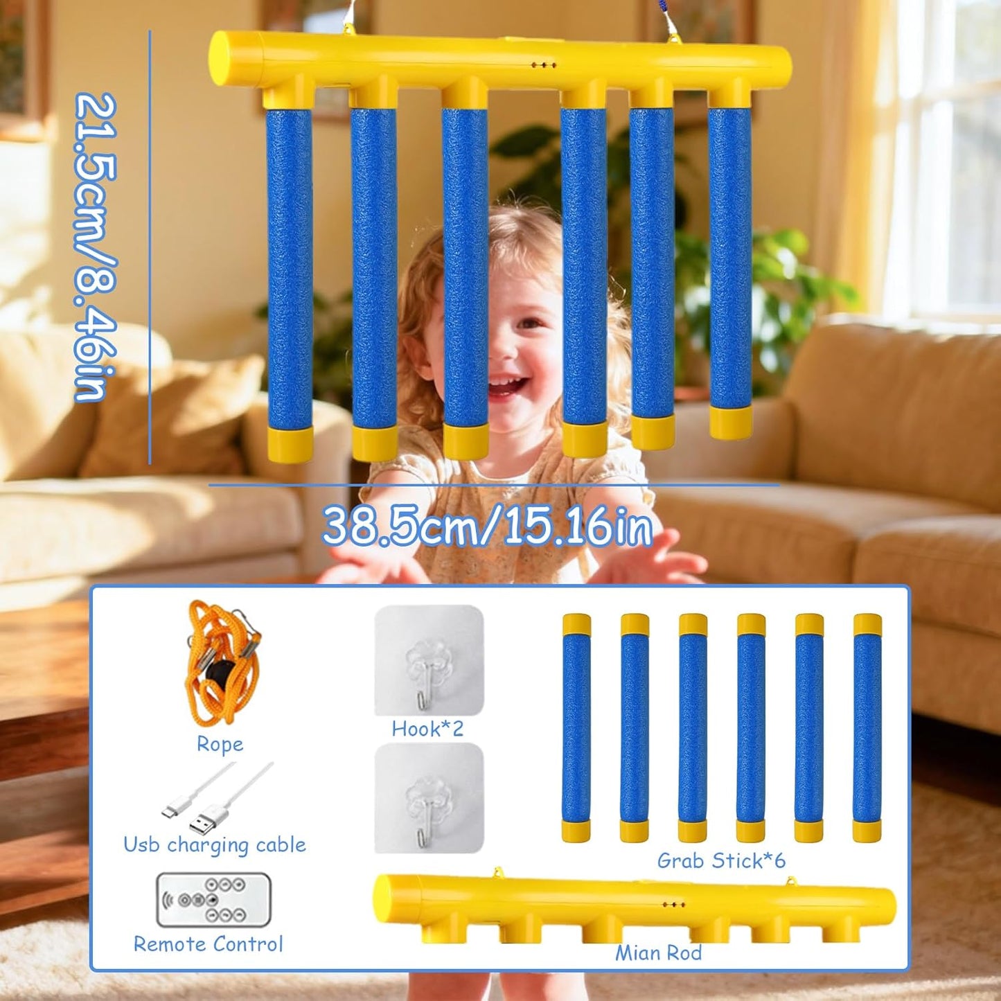 Skiennix Falling Game Stick - Family Fun Reaction Time Training for Kids & Adults | Travel-Friendly