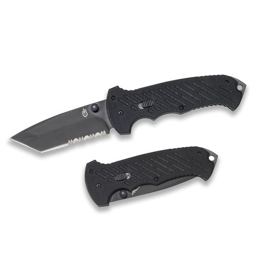 Gerber Gear 06 FAST Folding Pocket Knife, Tactical Tanto Pocket Knife with Serrated Edge for Camping and Survival