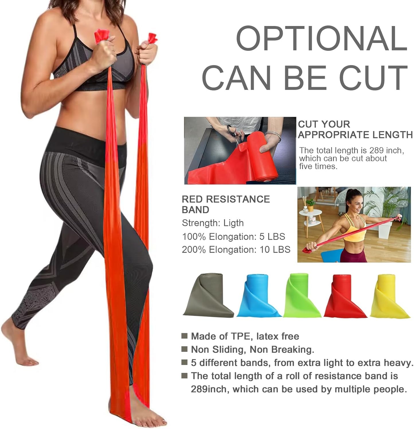 Skiennix Professional Resistance Bands - Durable, Versatile Fitness Equipment | 5 Pcs Set