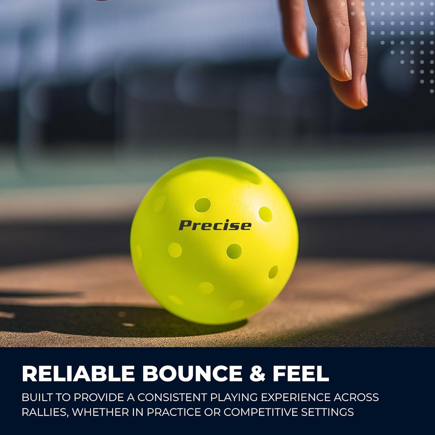 PRECISE Pickleball Balls - USAPA Approved Outdoor A 40 Model with 40 Holes for Enhanced Durability