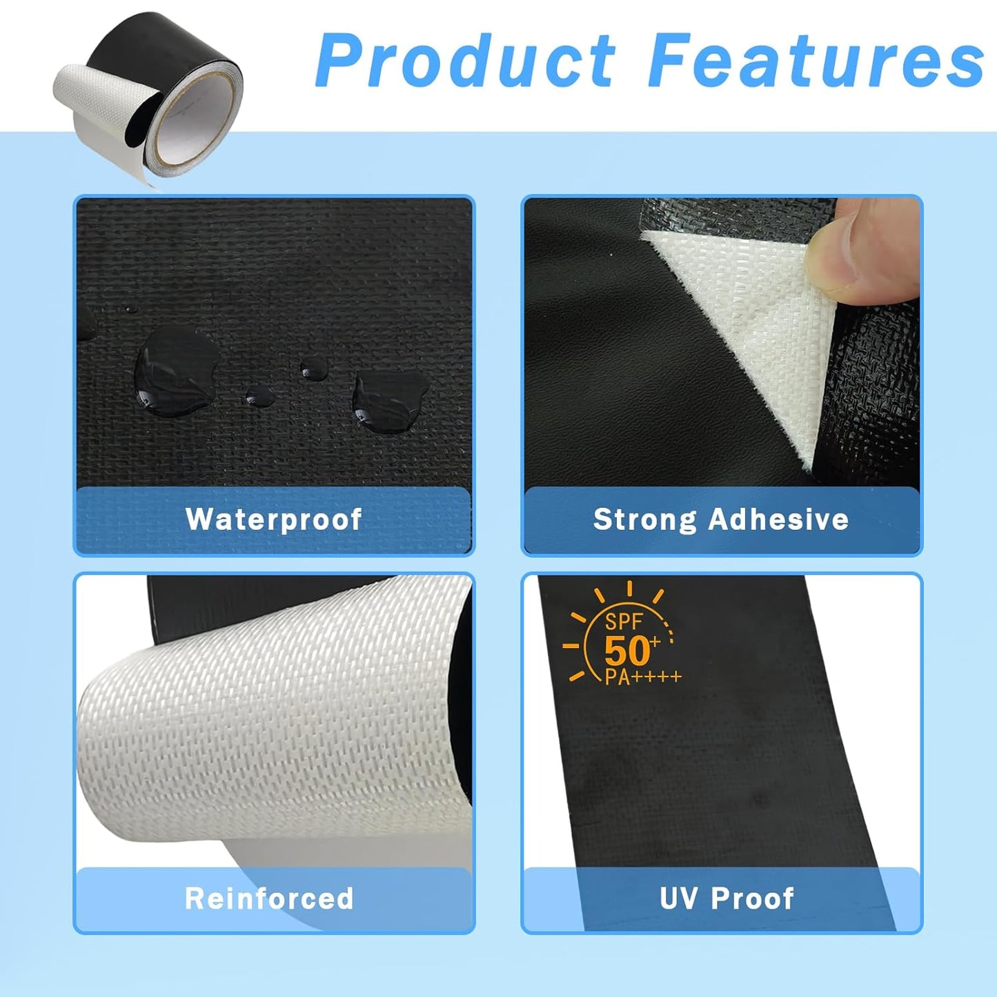 RV Awning Repair Tape - Heavy Duty Waterproof Fabric Repair Kit for Tents & Tarps | 3in x 25ft