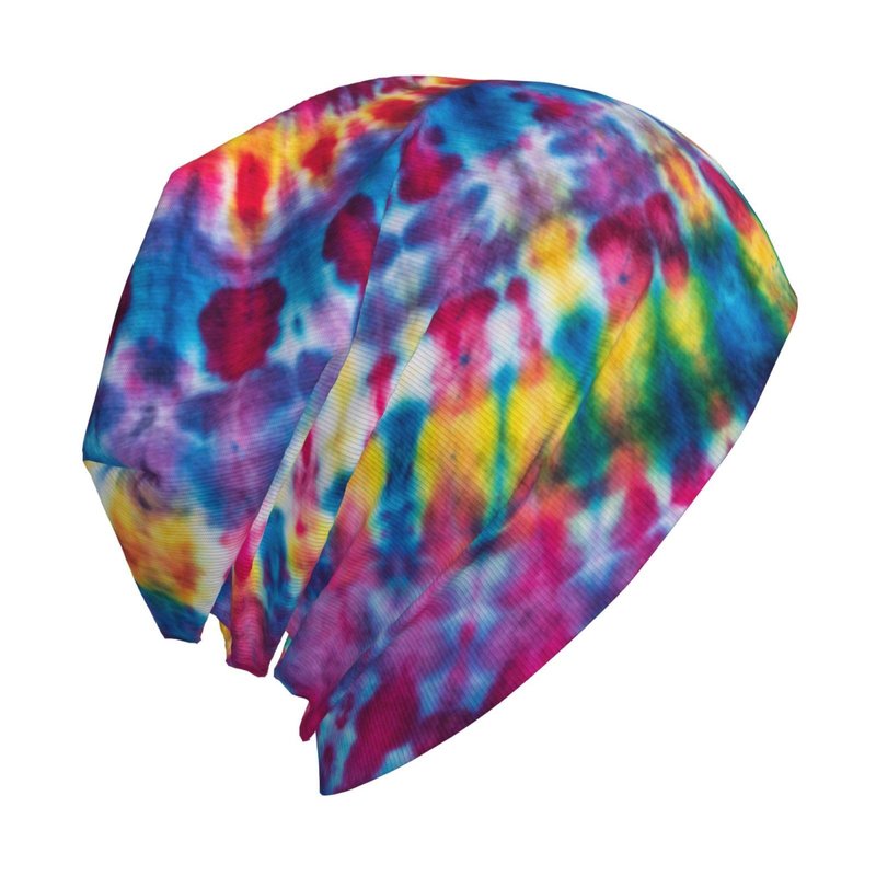 Athjunss Tie Dye Beanie Hat Chemo Headwear Slouchy Skull Sleep Cap for Women Men Winter Running
