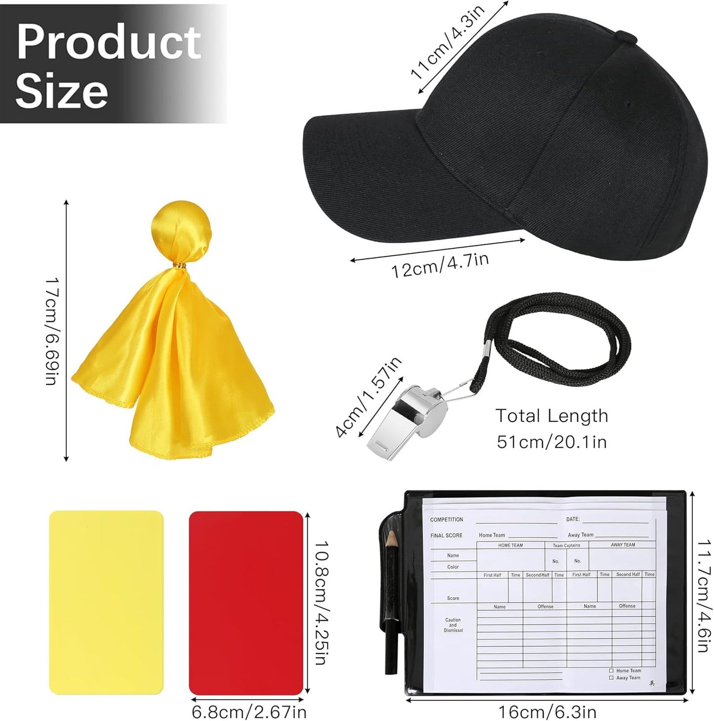 Referee Shirt Halloween Costume - Men's Football Soccer Outfit for Sports & Cosplay