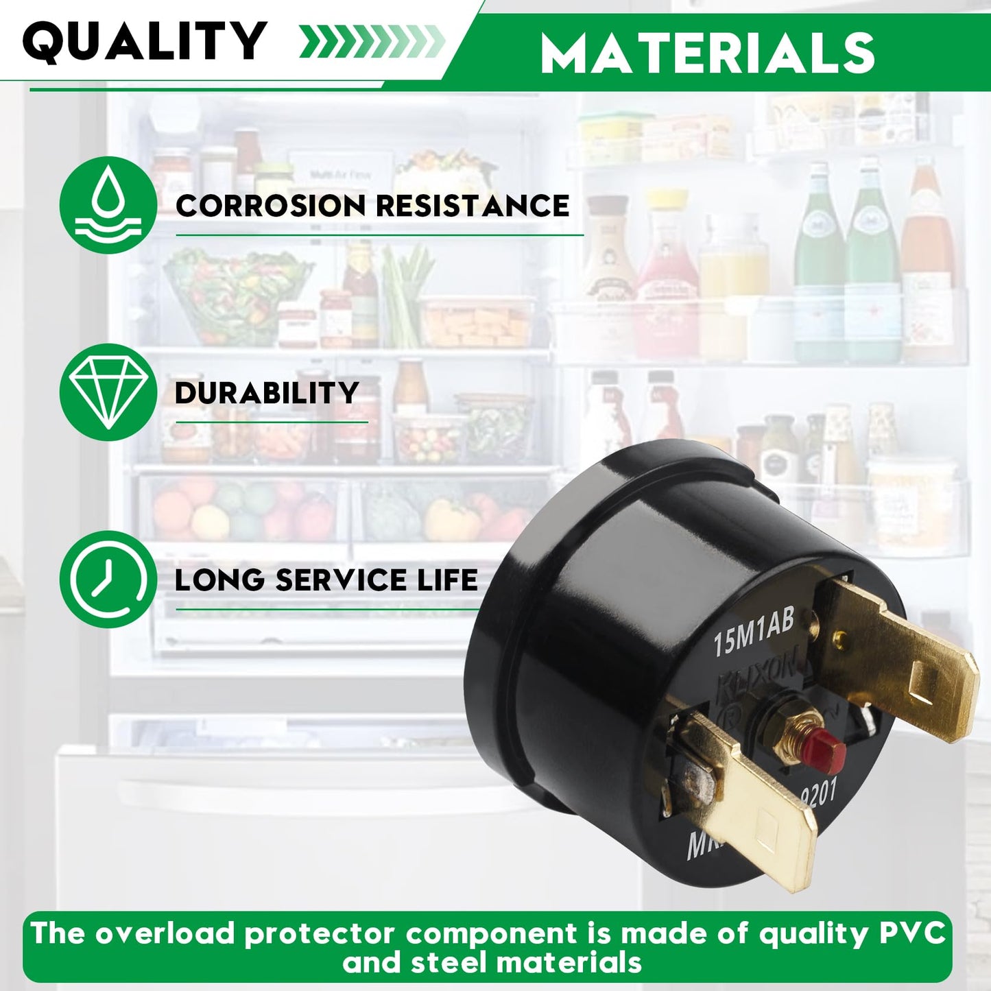 6750CL0001D Refrigerator Compressor Overload Protector Compatible with LG Compressor Relay, Replacement Part for Kenmore Refrigerator Compressor, Replace Part Number AP5331981 PS3603394, 1 Pack