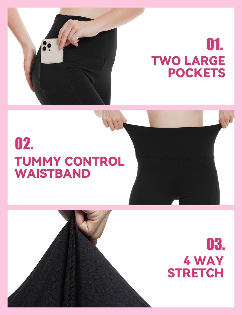 Showitty 3 Pack Fleece Lined Leggings Women with Pockets - Winter Warm Thermal Yoga Pants for Running Workout Plus Size