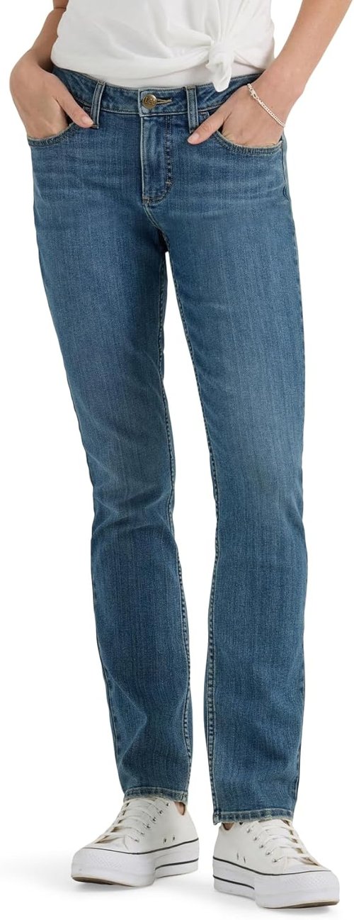 Lee Women's Legendary Jeans - Mid Rise Straight Leg Design for Ultimate Comfort & Style