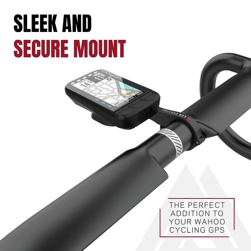 KOM Cycling Wahoo Elemnt Mount Compatible with Multiple Wahoo Computers Including The Wahoo Elemnt Bolt, Elemnt Roam, Elemnt Mini, and Elemnt - Multiple Colors 24g Out Front Computer Mount White