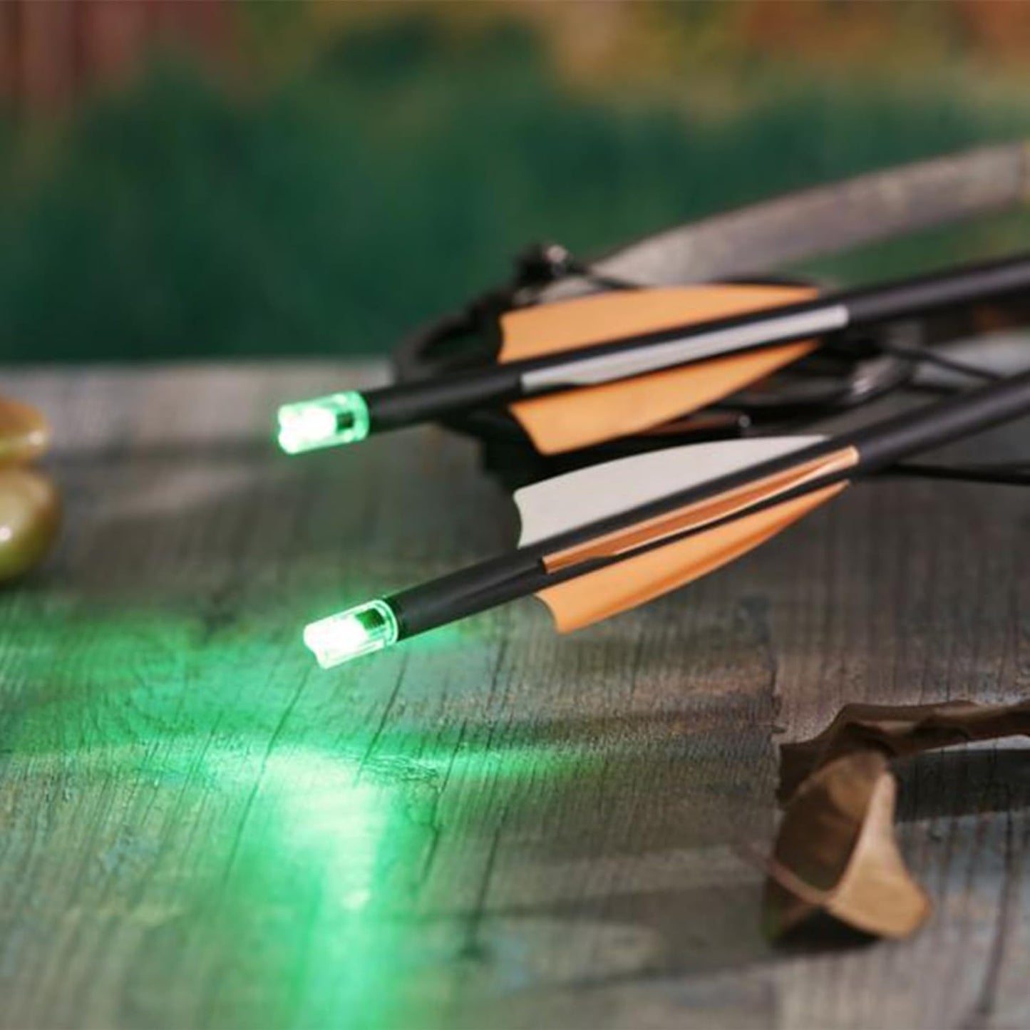 Skiennix Lighted Nocks for Crossbow Bolts - High-Visibility with On/Off Switch | 6/3 Pack, Multiple Bushings