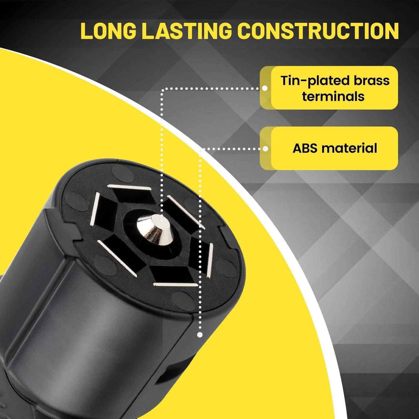 Oyviny 7 Pin Trailer Plug Tester & 4 Pin Trailer Tester with Double-Sided LED Indicators, Trailer Light Tester for Boat Trailer RV Truck Camper, Not Suitable for Vehicle with Lamp Out Sensor