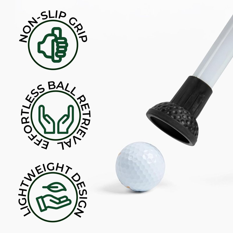 TAMP-IT 24" Gimme Grabber Golf Ball Retriever – Lightweight Pickup Tool, Easy Retrieval, Ideal for Scramble Play & Personal Use, Water Retriever Tool, Picker Upper Grabber, Non-Slip Golf Ball Picker