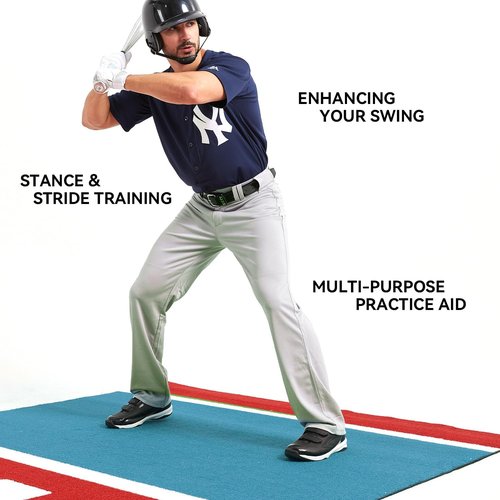 GSK Baseball Hitting Mat - Dual Color Turf Batting Practice Mats | 6x12 FT & 3.8x10 FT Sizes