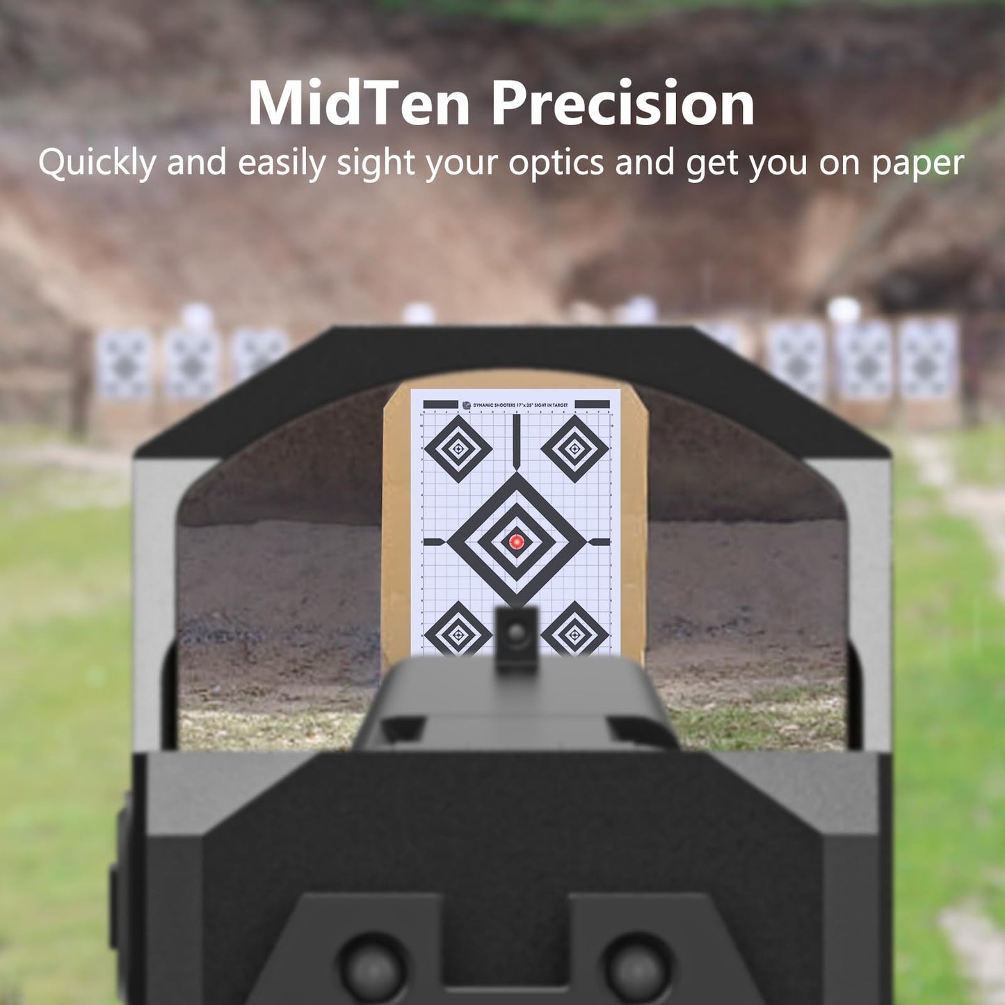MidTen Bore Sight .45acp Red Dot Boresighter with Two Sets of Batteries