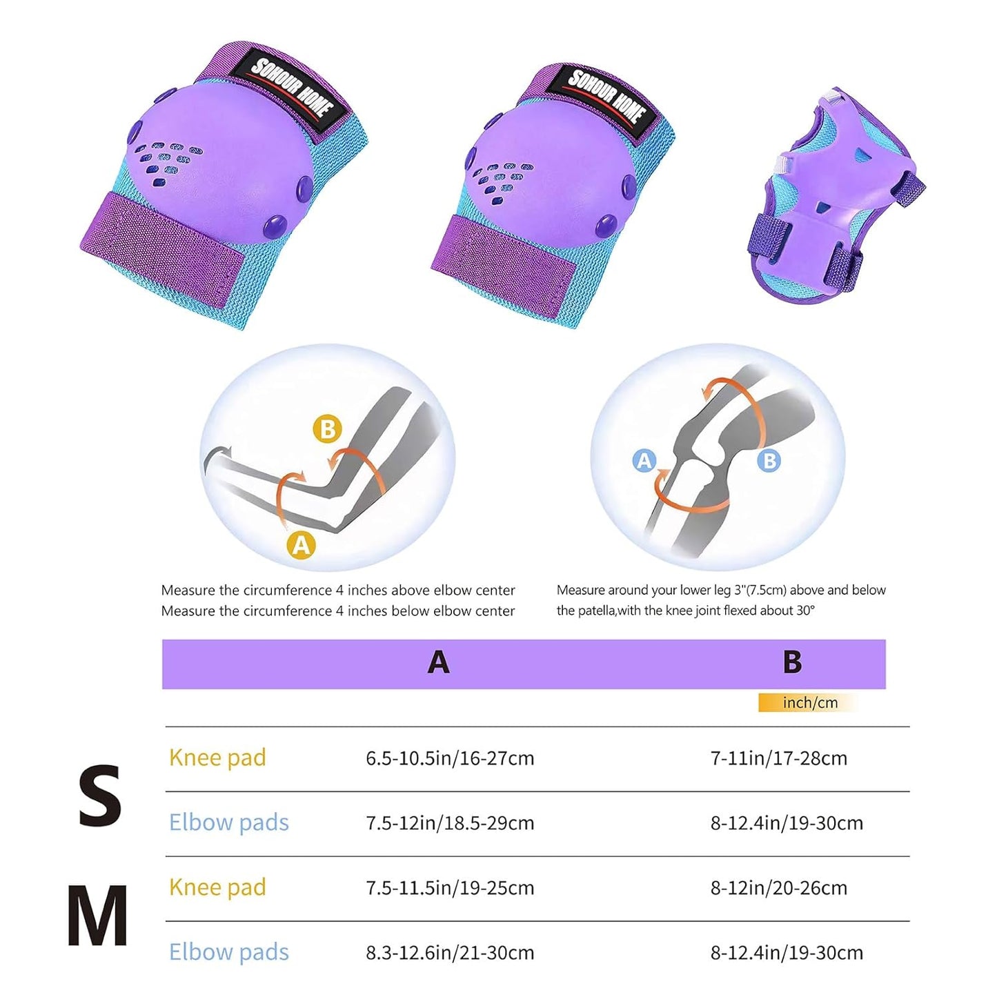 Skiennix Kids Protective Gear Set - Knee Pads, Elbow Pads & Wrist Guards | For Ages 3-15, Ideal for Roller Skating & BMX