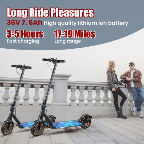 **Skiennix Electric Scooter - 350W Motor, 19MPH Max Speed, 21 Miles Range, Portable & Foldable**