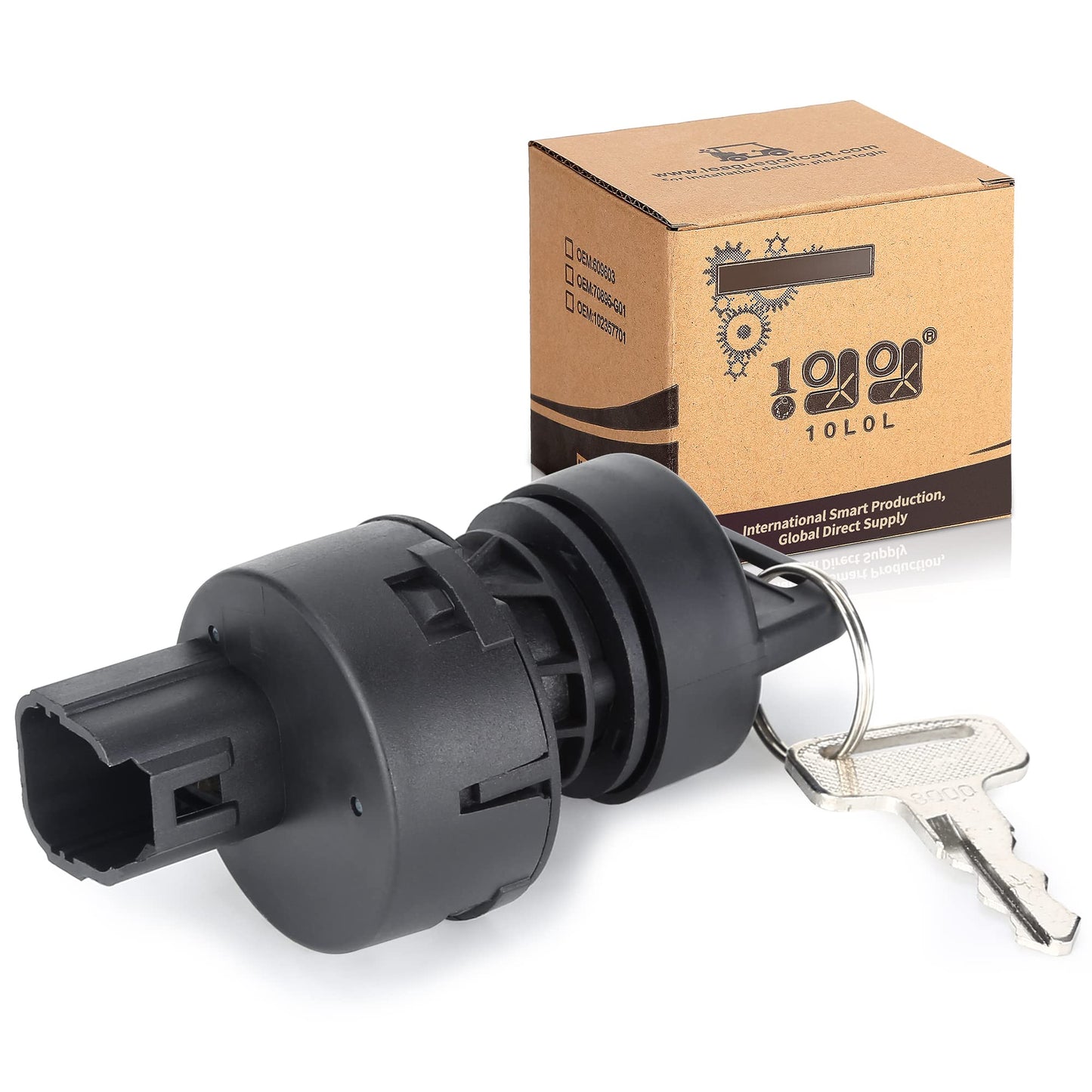 10L0L Golf Cart Ignition Key Switch Assembly for Yamaha G22, G29 Drive, Drive 2 Electric & Gas Golf Cart, Replace OEM JW1-H2510-00 JU2-H2510-20 JU2-H2510-10