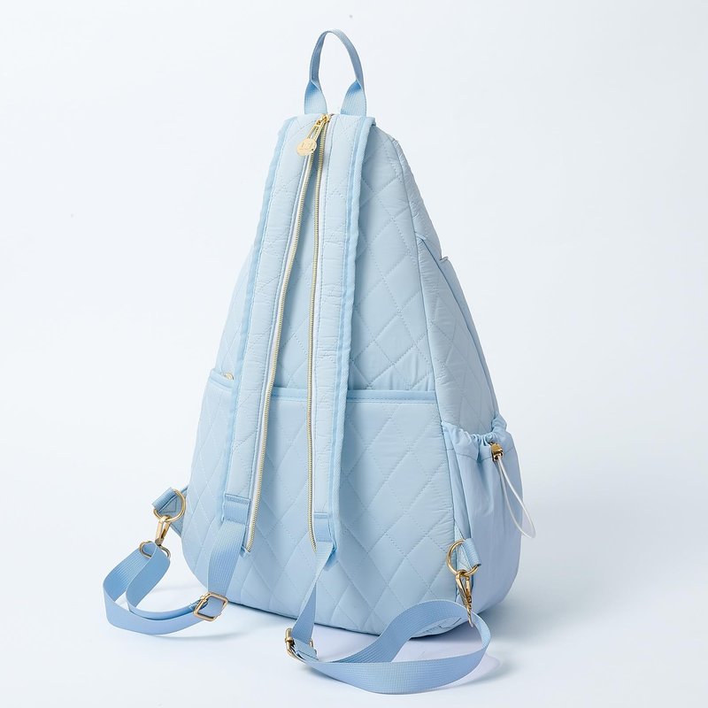 VELADAY Pickleball Bag for Women Chic Quilted Sling Bag, Fits 2 Paddles, Lightweight Weatherpoorf for Court & Daily Use, Blue