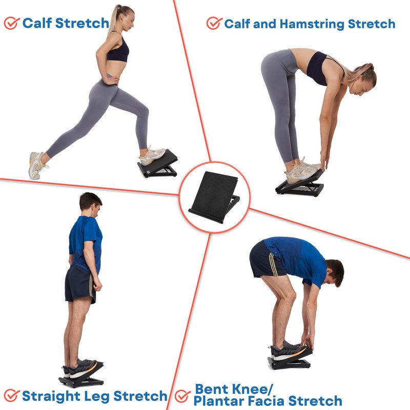 CTRL Sports Calf Stretcher Slant Board - Adjustable Slant Board for Calf Stretching, Non-Slip Foot Incline Board - Portable Stretch Board Equipment for Ankle, Achilles Tendon, Knee, Posture Exercise