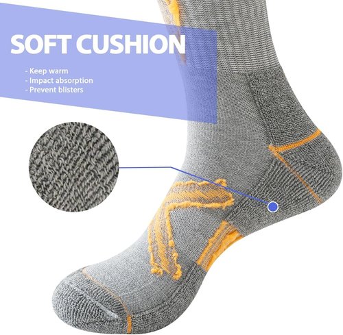 JOYNÉE Men's Athletic Crew Socks - Cushioned Comfort with Arch Support | 12 Pairs for Sports & Running