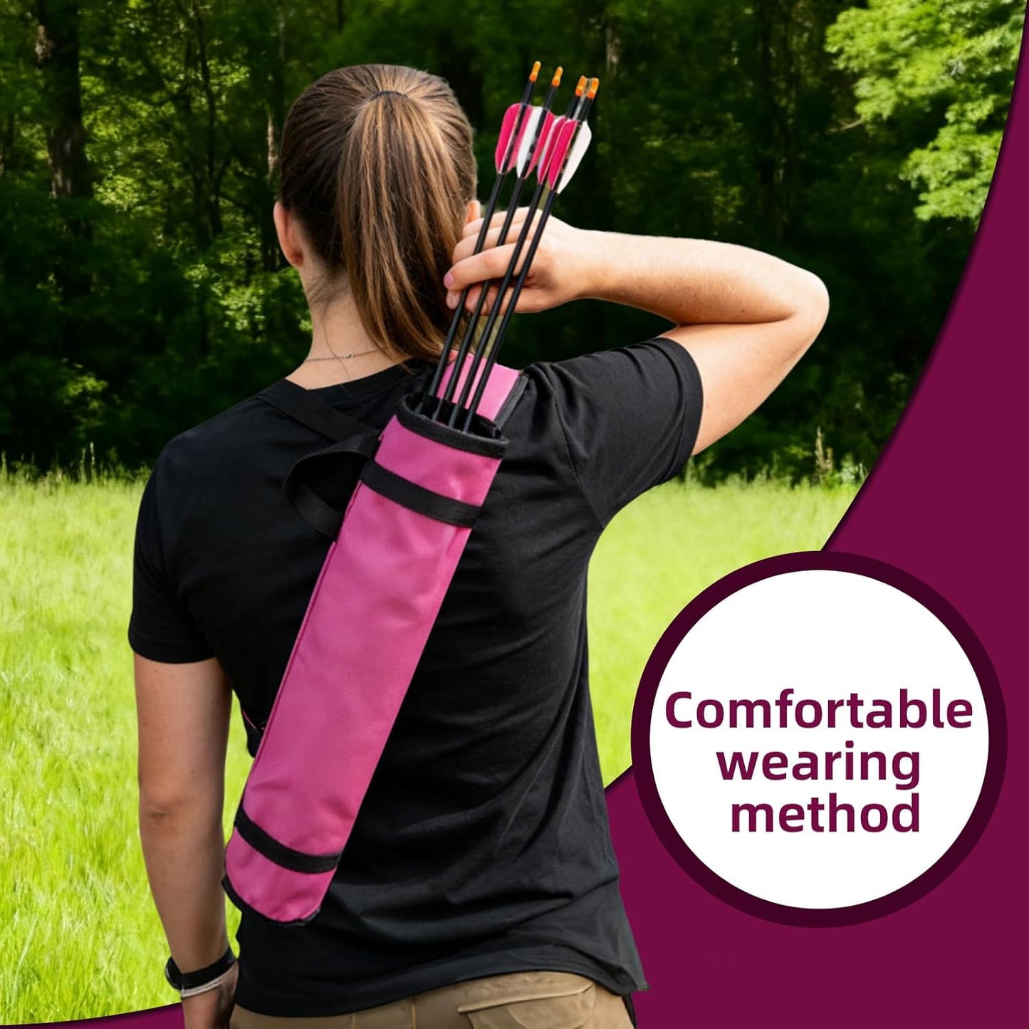Quiver Arrow Holder - Adjustable Oxford Cloth Archery Quiver with Shoulder Strap | Portable for Outdoor Use