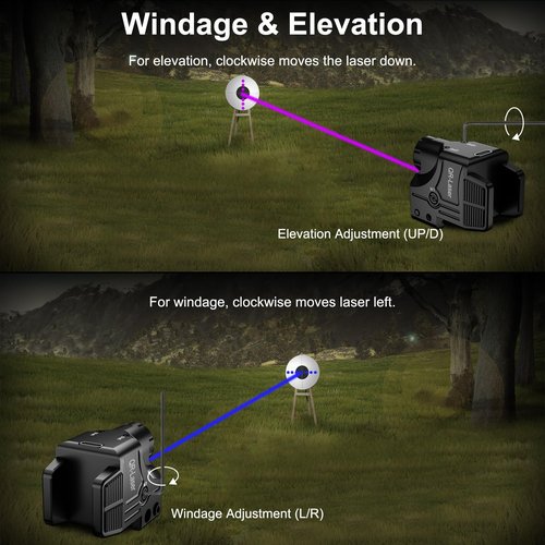 3 in 1 Purple Blue Laser Light Combo, 800 Lumens Tactical Flashlight Laser Sight, Built-in USB Rechargeable Battery, Adjustable Compact Tactical LED Light Laser Beams for Handguns with a Rail