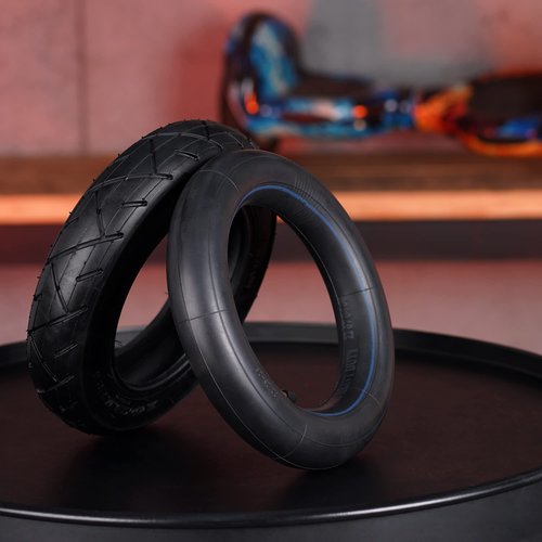10x2.125 Tire and Inner Tube with 0° Valve Stem Compatible with Self Balancing Scooter, Smart Electric Bike, Bicycle, Tricycle, Stroller Replacement Wheels for 10-inch Tires with 6-inch Rims