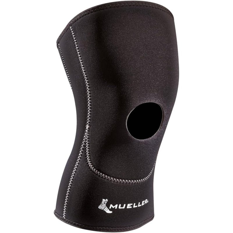 MUELLER Sports Medicine Open Patella Knee Sleeve, Knee Pain Relief Support for Men and Women, Ideal for Arthritis, Sprains, Black, X-Large