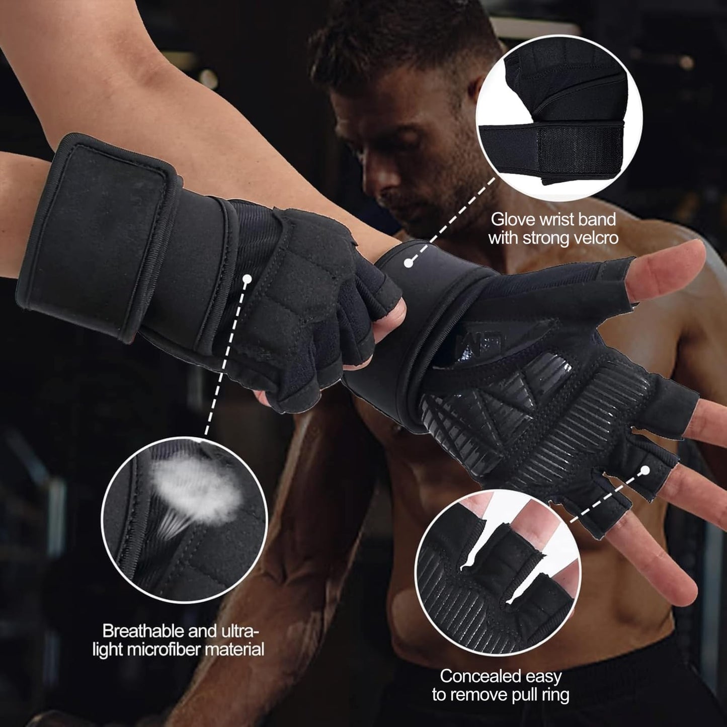 LiMMAX Workout Gloves for Men Women Gym Weight Lifting Padded Gloves with Wrist Wrap Support, Full Palm Protection & Silicone Grip Gym, Cross Training