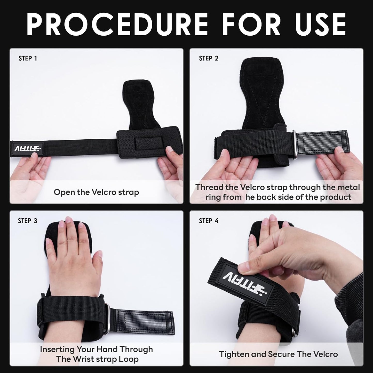 Regine Switzerland Weight Lifting Wrist Straps - Double Leather Neoprene Padded Wraps for Men & Women (Pair)