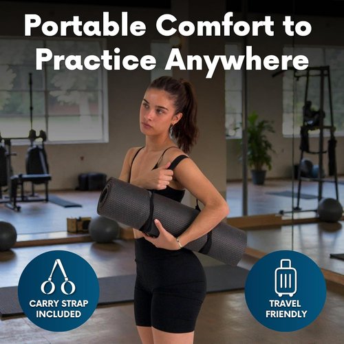 Foldable Yoga Mat Thick, in 6 Combinations; Greater Support and Protection for Joints, Body Alignment System, and Sections for Hands and Feet. Non-slip texture and water-resistant
