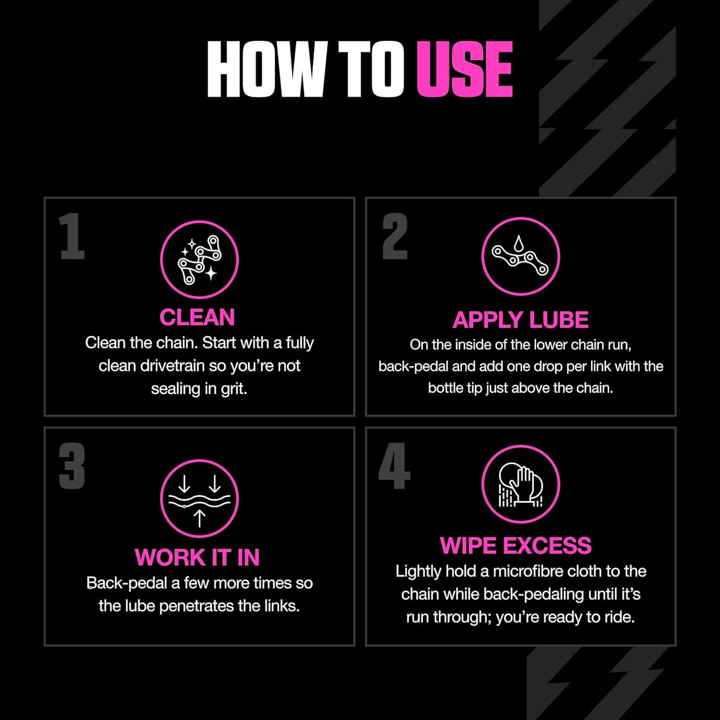 Muc-Off Bio Dry Bike Chain Lube - Wax-Based Formula for Smooth Shifts | Includes Microfiber Cloth