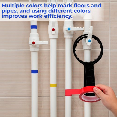 Floor Marking Tape - 5 Rolls, 1 Inch x 72 Yards | Durable Court Tape for Gym & Classroom Use