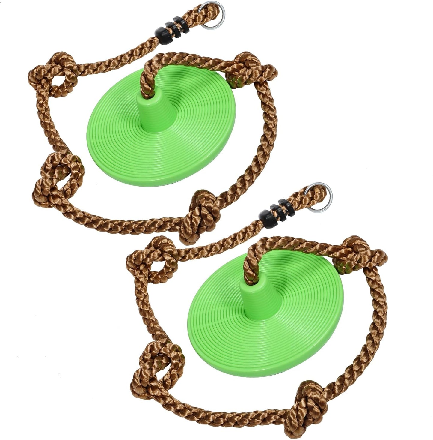 REDCAMP Climbing Rope Swings - Heavy Duty Plastic Disc Swing Seat for Kids & Adults | Green, 2 Pack
