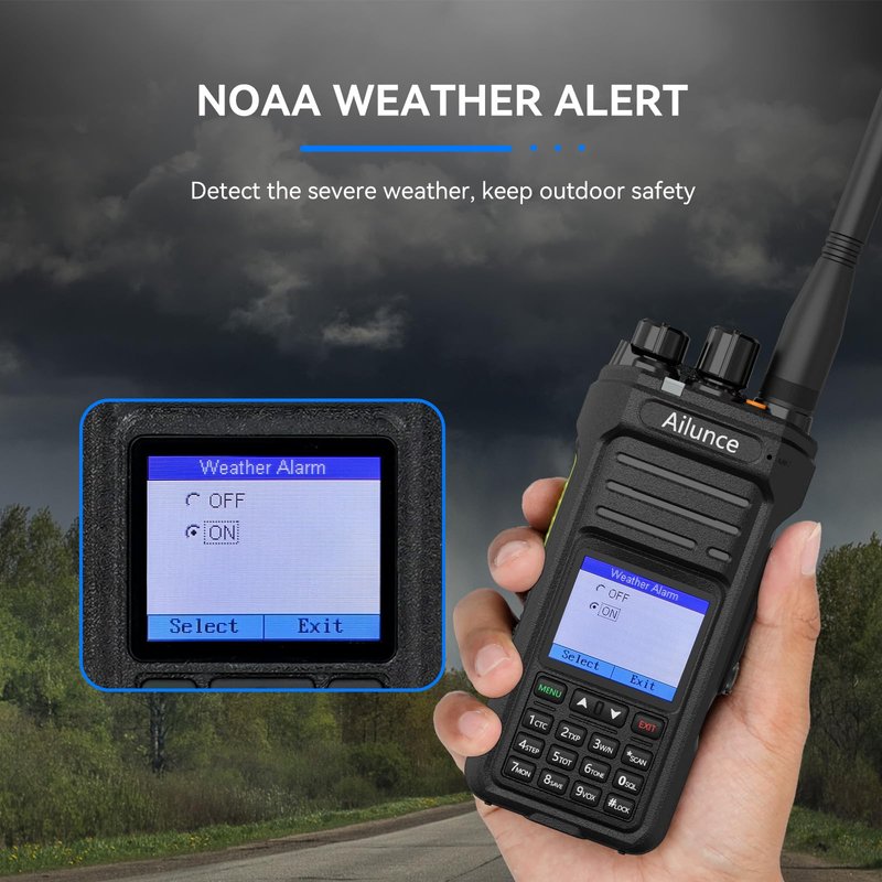 Retevis Ailunce HA1UV Ham Radio, IP67 Waterproof, Long Range Dual Band Handheld Two Way Radio for Beginners, with NOAA Weather Alert & SOS, 2800mAh USB C Charging, Chirp, for Outdoor Emergency