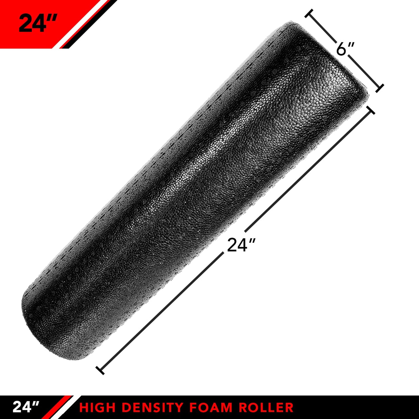 JFIT High Density Foam Roller, Solid Blue, 24-Inch