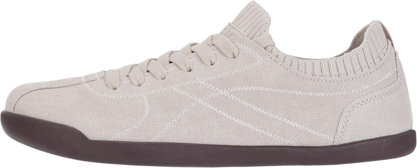 WHITIN Women's Barefoot Walking Sneakers - Suede Wide Toe Box + Zero Drop Comfort