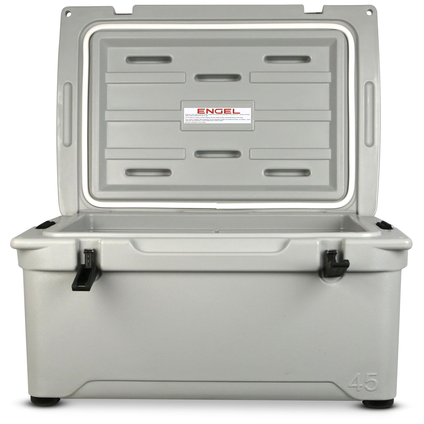 Engel Coolers ENG45 Cooler | 40 Can High Performance Durable Seamless Rotationally Molded Ice Box for Camping, Hunting, and Fishing - Haze Gray