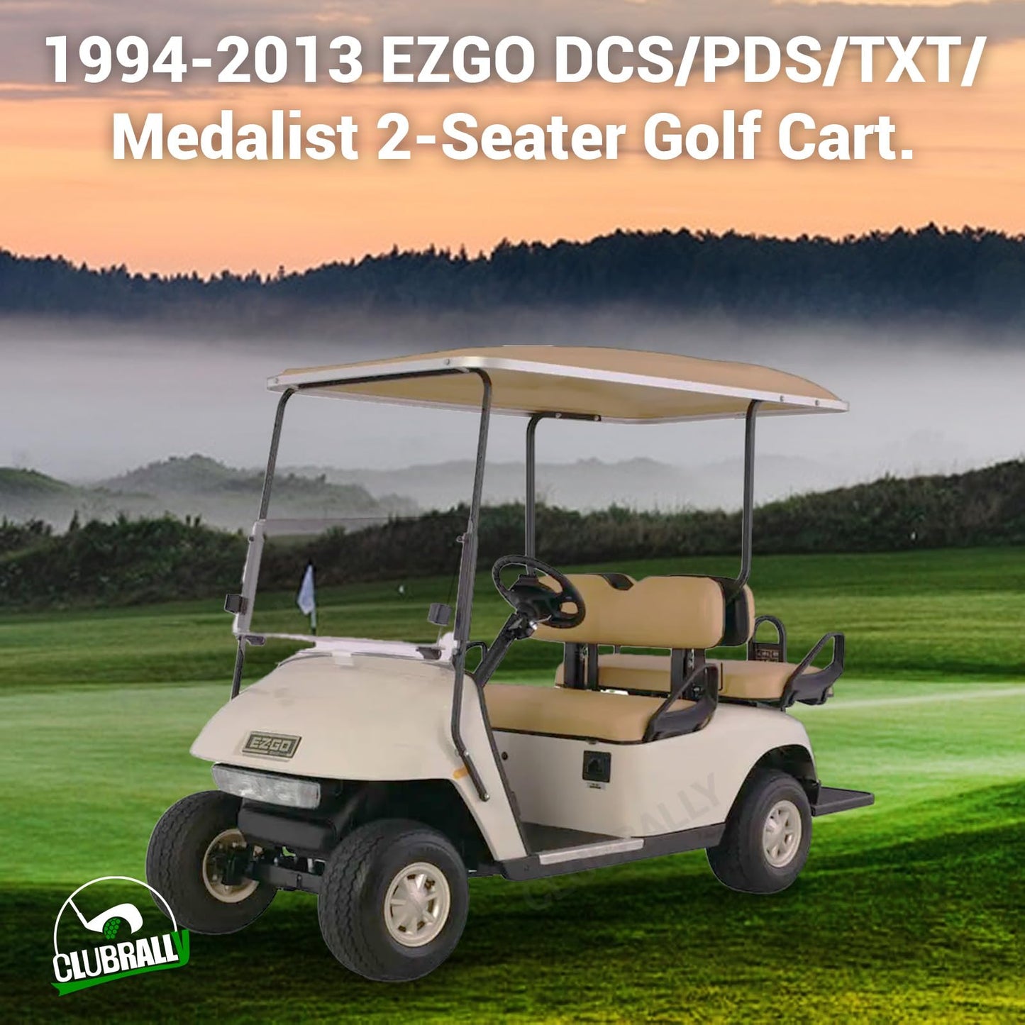 CLUBRALLY Golf Cart Suntop Hardware Kit, Front Top Strut Stainless Steel Screw Bushings Repair Kit for 1994-2013 EZGO DCS/PDS/TXT/Medalist 2-Seater Model, OEM#75465-G01