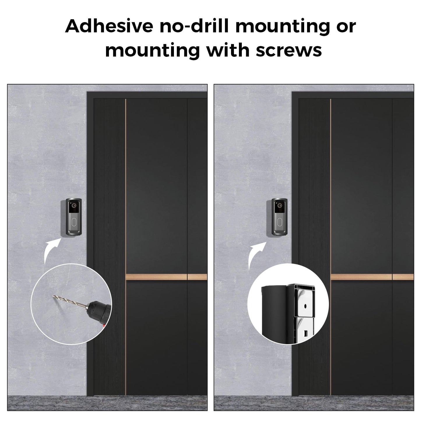 KERZEAT Blink Doorbell Mount Adjustable 360° Degree Angle Compatible with Blink Video Doorbell(2025 Model), No-Drill Camera Bracket Holder for Home, Apartment & Dorm (Adhesive Mount)