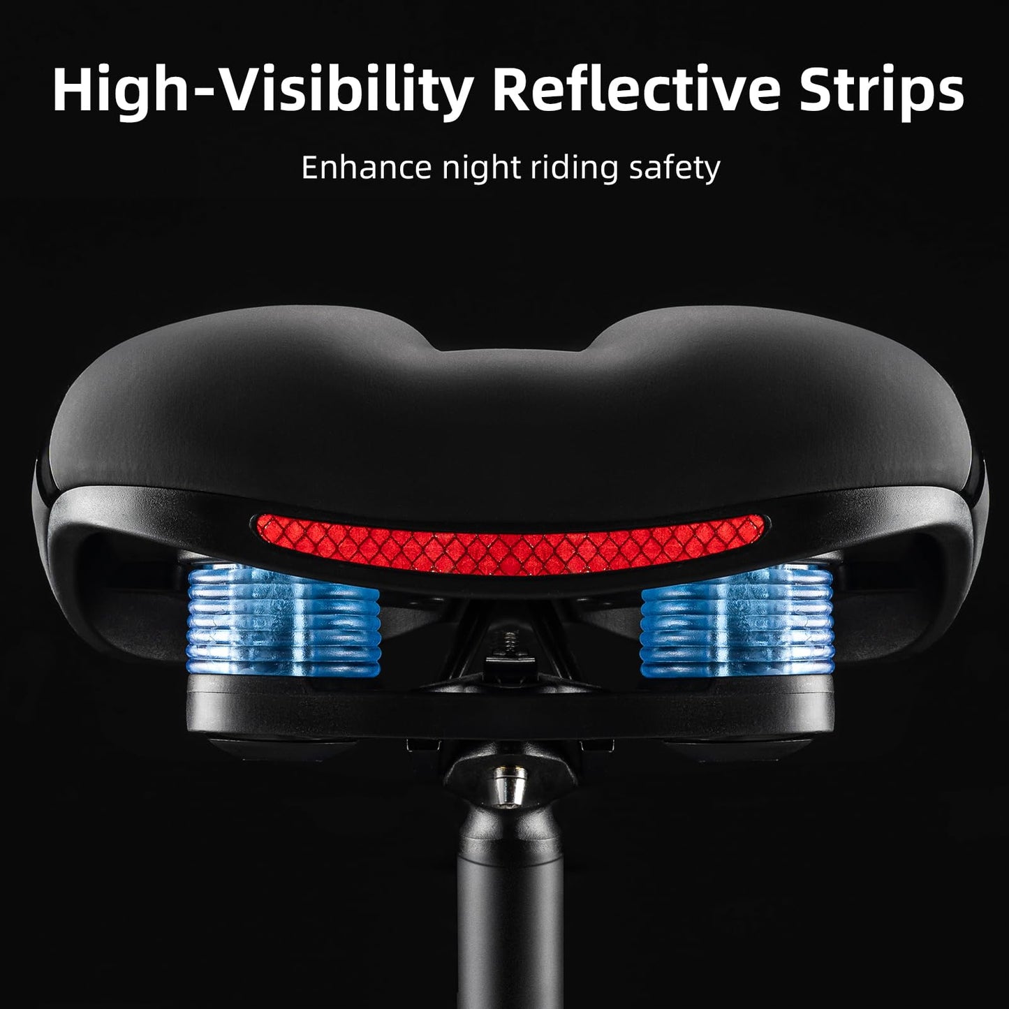 ROCKBROS Comfort Bike Seat - Universally Comfy Gel Bicycle Seat Fits Stationary, Mountain, and Cruiser Bike Saddles - Easy Assembly Tools Included