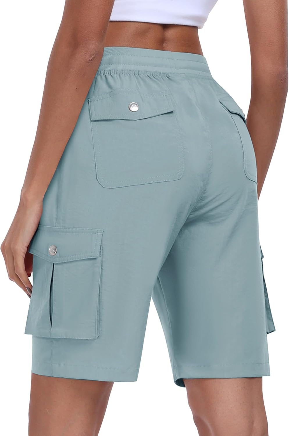 MoFiz Women's Hiking Cargo Shorts - Lightweight Quick-Dry Athletic Shorts with 6 Pockets | Summer Travel