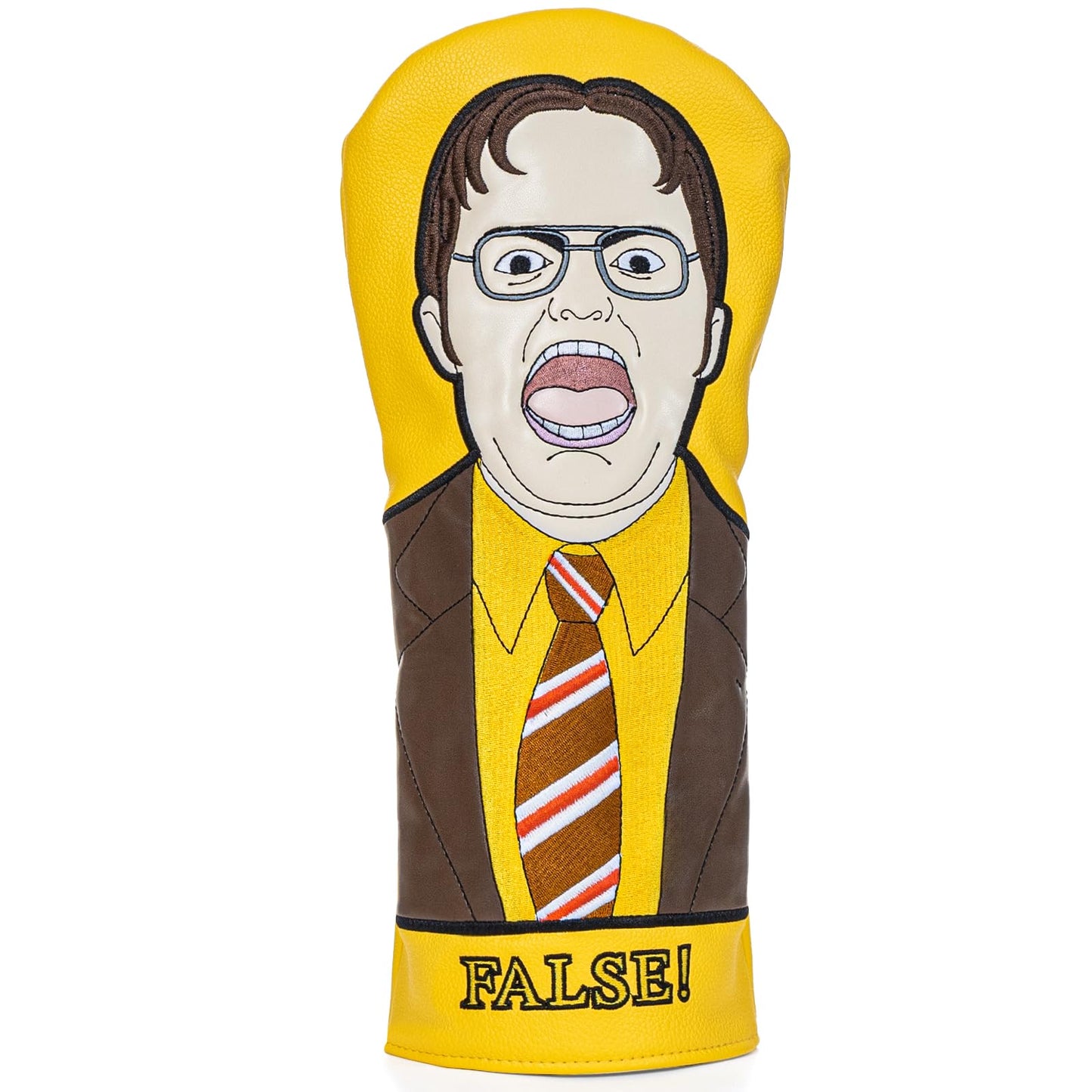 The Office TV Show Merchandise Golf Club Driver Headcover (6"x13") - Funny Assistant to the Regional Manager Dwight Design - Vegan Leather & Plush Lining - Unique Golf Gifts for Men, Dad, Boss