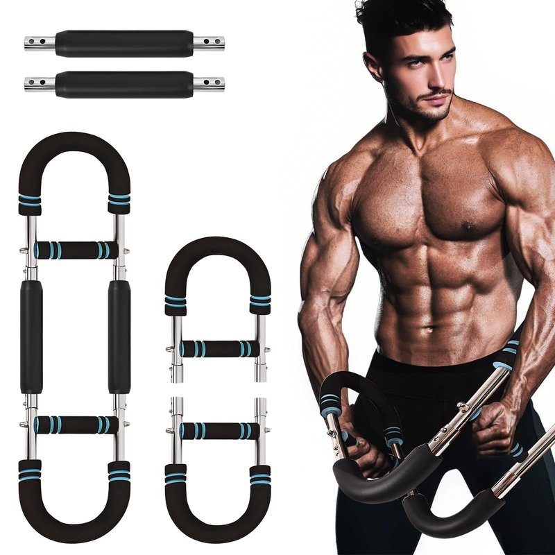 Twister Arm Exerciser, 70-110lb Adjustable Workout Equipment,Twister Arm Exerciser,Chest,Arms, Shoulders and Forearms Muscle Training Fitness Equipment,Portable Power Twister Bar
