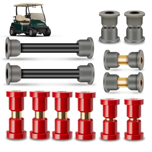 FIXHAWK Club Car Precedent Bushing Kit, Polyurethane Bushings for Front Lower Spring & Rear Leaf Spring and Upper A Arm Suspension,Suitable for Club Car Precedent 2004-Up Golf Cart.