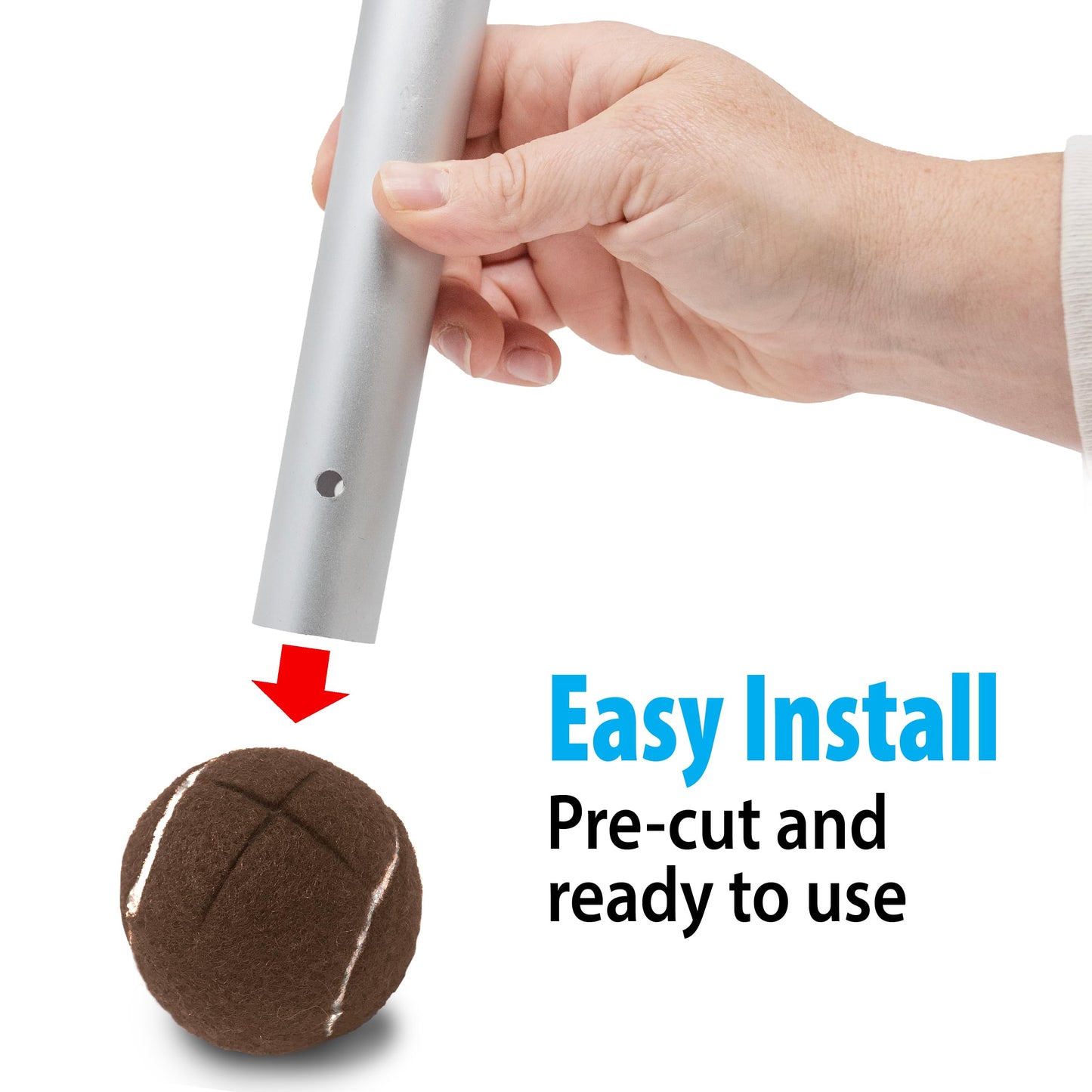 AMP Top Glides Precut Walker Tennis Ball Glides (Brown)