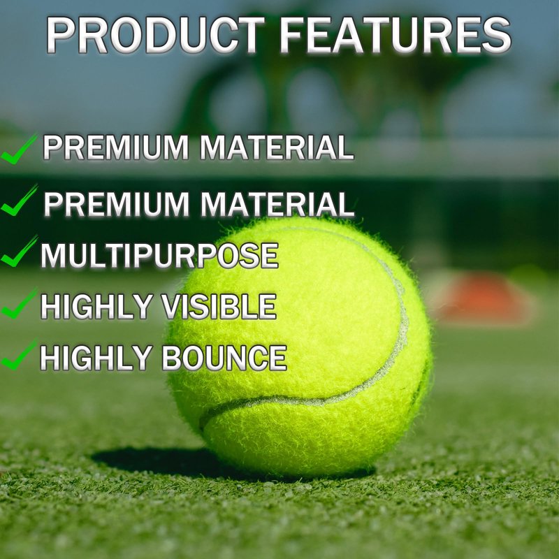 SHYUJAJIE Tennis Balls, 6 Pack Training Tennis Balls,High Elasticity Practice Tennis for Beginner, Exercise Playing Balls for Pet Dog (Yellow)